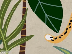 کاغذ دیواری طرح برگ و ببر M10267700