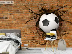 پوستر دیواری توپ و دیوار آجری DA-1695