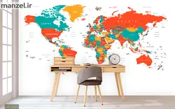 پوستر دیواری نقشه جهان DP-1935