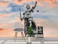 پوستر دیواری طرح مجسمه بانوی عدالت کد DP-4741