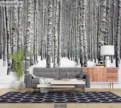 پوستر دیواری طرح جنگل زمستانی DA-2628