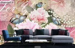 پوستر دیوار طرح گل و پروانه DA-2405