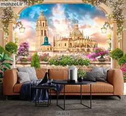 پوستر دیواری طرح ساختمان قدیمی DA-3178