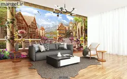 پوستر دیواری طرح ساختمان قدیمی DP-3236