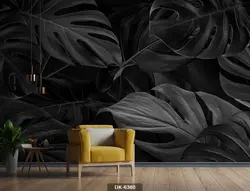 پوستر دیواری برگ سیاه DK-6360