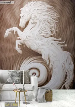 پوستر دیواری اسب گچبری DA-1386