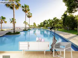 پوستر دیواری استخر و درخت DA-1547