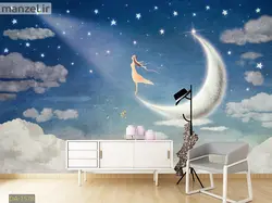 پوستر دیواری فرشته و ماه DA-1578