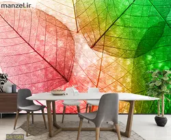 پوستر دیواری برگ های شفاف رنگی DA-1583