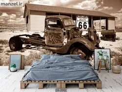 پوستر دیواری طرح ماشین قدیمی DA-2042