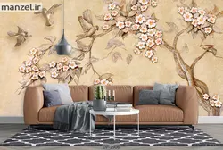 پوستر دیواری طرح درخت و شکوفه DP-2906