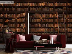 پوستر سه بعدی طرح کتابخانه کد DA-4382