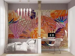 پوستر دیواری طرح برگ هاوایی استوایی M10045000