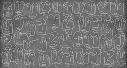 پوستر دیواری چهره مدرن هنری M12110920