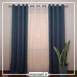 پرده پانچ کتان دلفینی کد KMD114