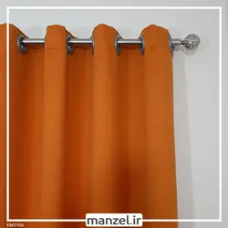 پرده پانچ کتان نارنجی کد KMD106