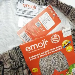 شلوارک ساحلی، مایو بچگانه پسرانه طرح دار برند ایموجی کد kids584 | فروشگاه الوند