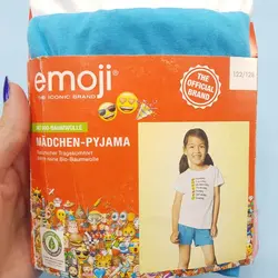 خرید و قیمت ست تیشرت شلوارک طرحدار بچگانه دخترانه برند emoji کد kids894 – فروشگاه الوند