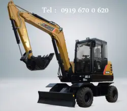 مینی بیل مکانیکی چرخ لاستیکی مدل SY65W سانی | شرکت اطلاع گستر اطلس BobCat