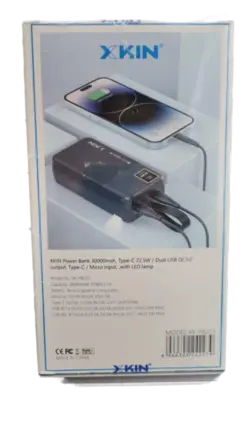 پاوربانک ۳۰۰۰۰ میلی آمپر فست شارژ xkin