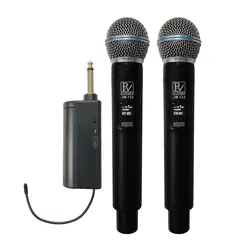 مشخصات، قیمت و خرید میکروفن بی سیم شارژی پی وی مدل JM-122 دو کانال