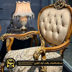 مبل مینیمال کلاسیک طرح آکوامارین - منبت کاری + پارچه 7 رنگ