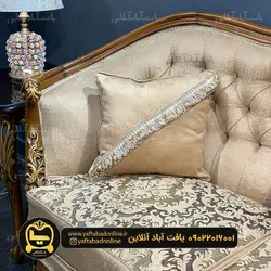 مبل مینیمال کلاسیک طرح آکوامارین - منبت کاری + پارچه 7 رنگ