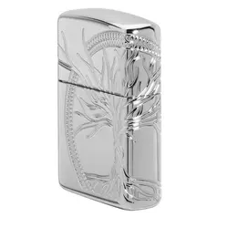 فندک زیپو تمام نقره کد 49552 Zippo Sterling Tree of Life Design