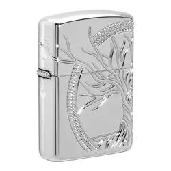 فندک زیپو تمام نقره کد 49552 Zippo Sterling Tree of Life Design