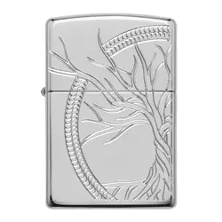 فندک زیپو تمام نقره کد 49552 Zippo Sterling Tree of Life Design