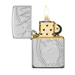 فندک زیپو تمام نقره کد 49552 Zippo Sterling Tree of Life Design