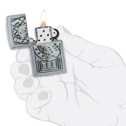فندک زیپو کد 49294 Zippo Lucky 7 Emblem Design