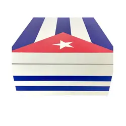 هومیدور چوبی سیکارلان پرچم کوبا Sikarlan Humidor Cuban Flag HAB-7