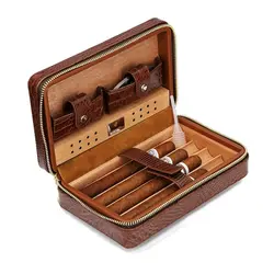 تراول هومیدور مسافرتی سیکارلن Sikarlan Travel Humidor Brown Sk-4045E