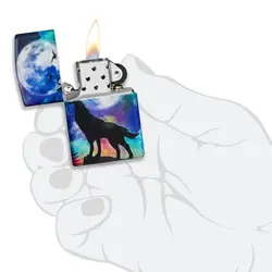 فندک زیپو کد 49683 Zippo Wolf Design