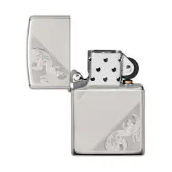 فندک زیپو تمام نقره کد 49479 Zippo Sterling Silver Filigree