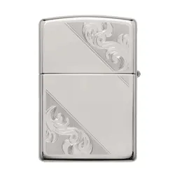 فندک زیپو تمام نقره کد 49479 Zippo Sterling Silver Filigree