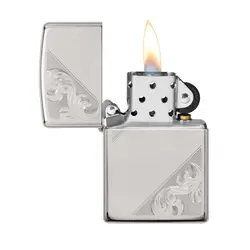فندک زیپو تمام نقره کد 49479 Zippo Sterling Silver Filigree
