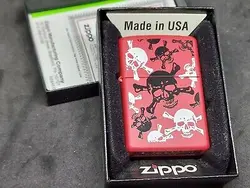 فندک زیپو کد Zippo Skull Crossbners 24471