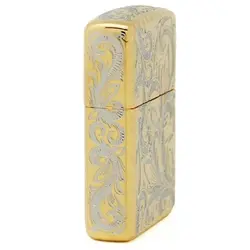 فندک زیپو کاستوم ادیشن طلایی کد Zippo Classic Arabesque CLA-D