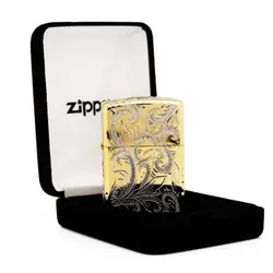 فندک زیپو کاستوم ادیشن طلایی کد Zippo Classic Arabesque CLA-D