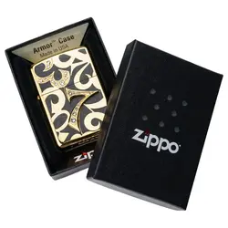 فندک زیپو کاستوم ادیشن طلایی کد Zippo New Dial Gold NDZ-BK