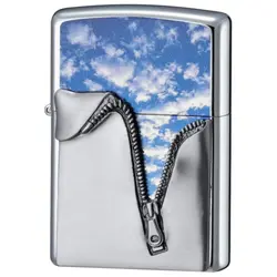 فندک زیپو کاستوم ادیشن کد Zippo Zipper Metal Sky Silver Ibushi