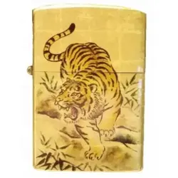 فندک زیپو کاستوم ادیشن طلایی کد Zippo Japanese Tiger 5117