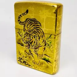 فندک زیپو کاستوم ادیشن طلایی کد Zippo Japanese Tiger 5117