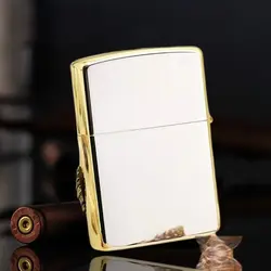 فندک زیپو کاستوم ادیشن سفید طلایی کد Zippo Harley Davidson HDP-17