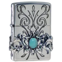 فندک زیپو کاستوم ادیشن نقره ای کد Zippo Grand Stone Guarded ZA-5-6A