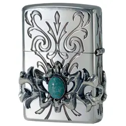 فندک زیپو کاستوم ادیشن نقره ای کد Zippo Grand Stone Guarded ZA-5-6A