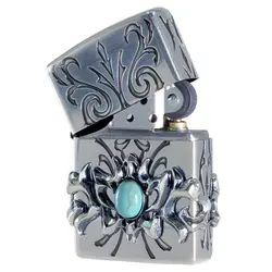 فندک زیپو کاستوم ادیشن نقره ای کد Zippo Grand Stone Guarded ZA-5-6A