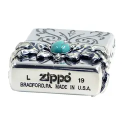 فندک زیپو کاستوم ادیشن نقره ای کد Zippo Grand Stone Guarded ZA-5-6A